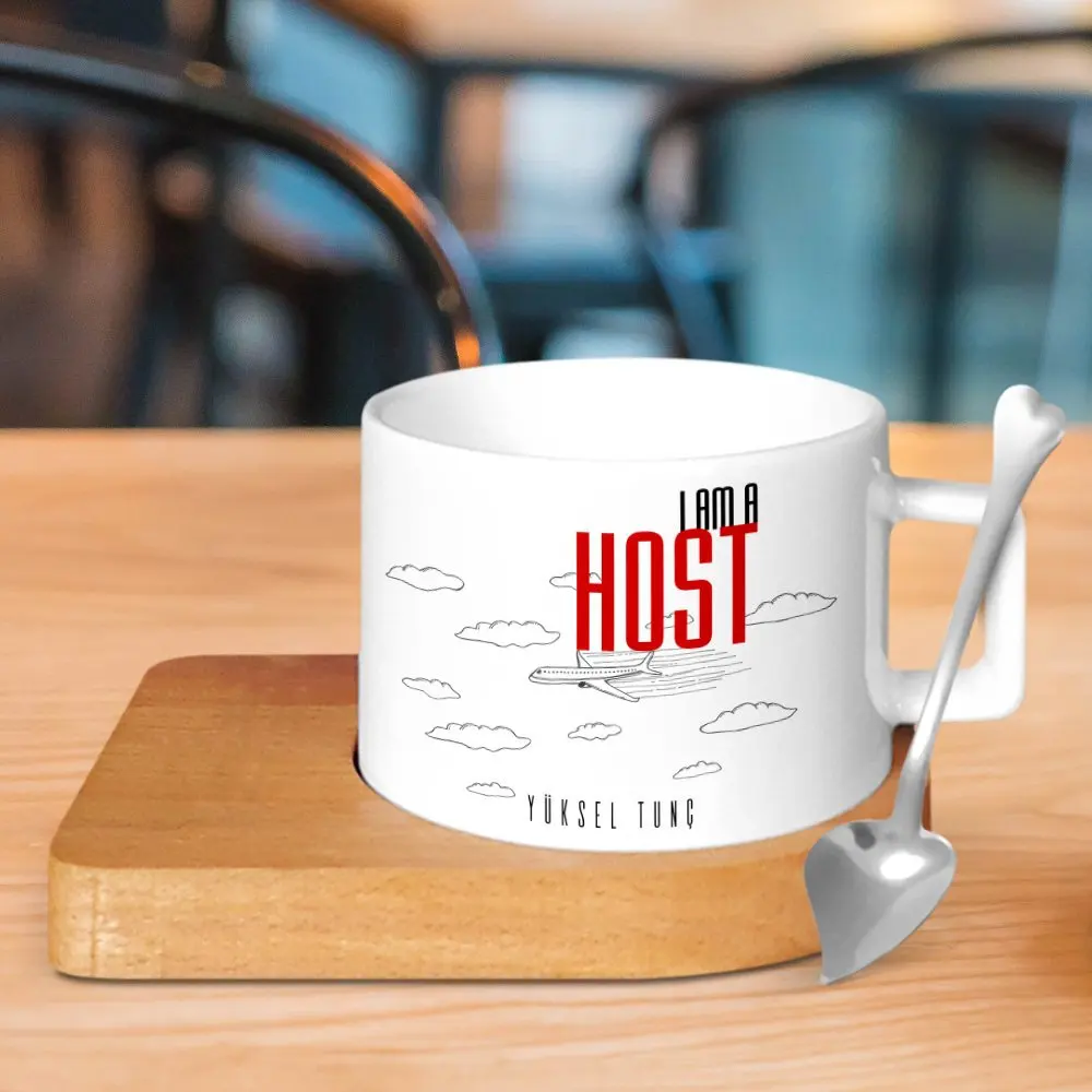 

Personalized Professional Host Wood Altlıklı Ceramic Cup