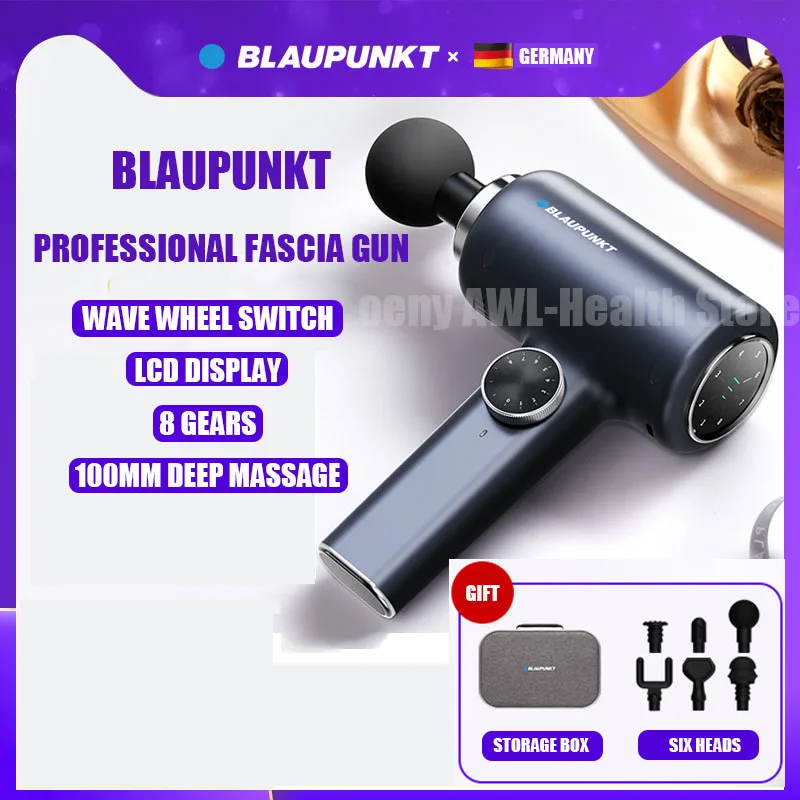 

Blaupunkt Massage Gun Body Neck Electric Massager 8 Gears Relieve Soreness Deep Tissue Therapy Hammer Fitness Muscle Jolt Beat