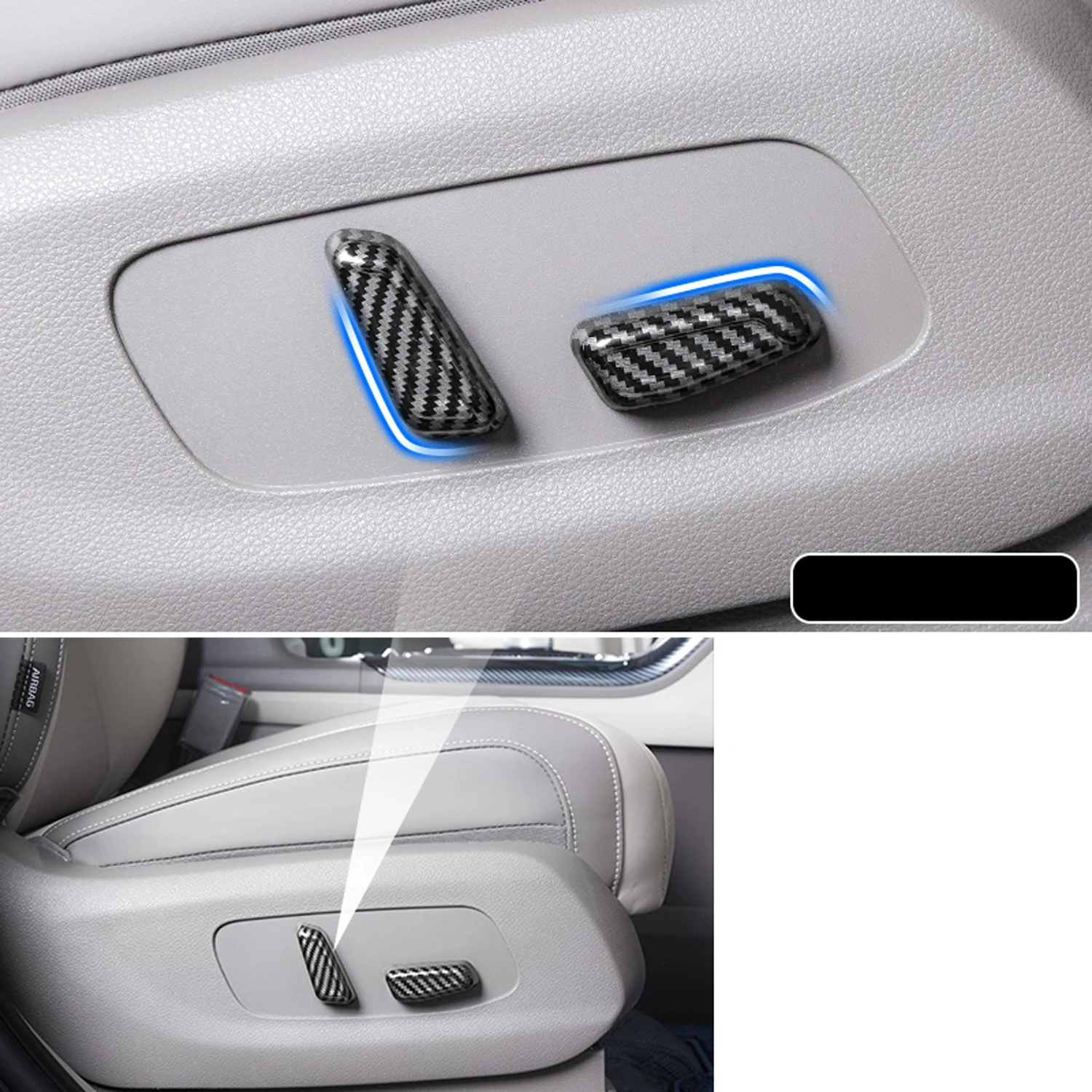 

Fit For Kia Carnival KA4 2021 2022 2023 Car Accessories ABS Plastic Seat Position Switch Button Cover Trim 5pcs