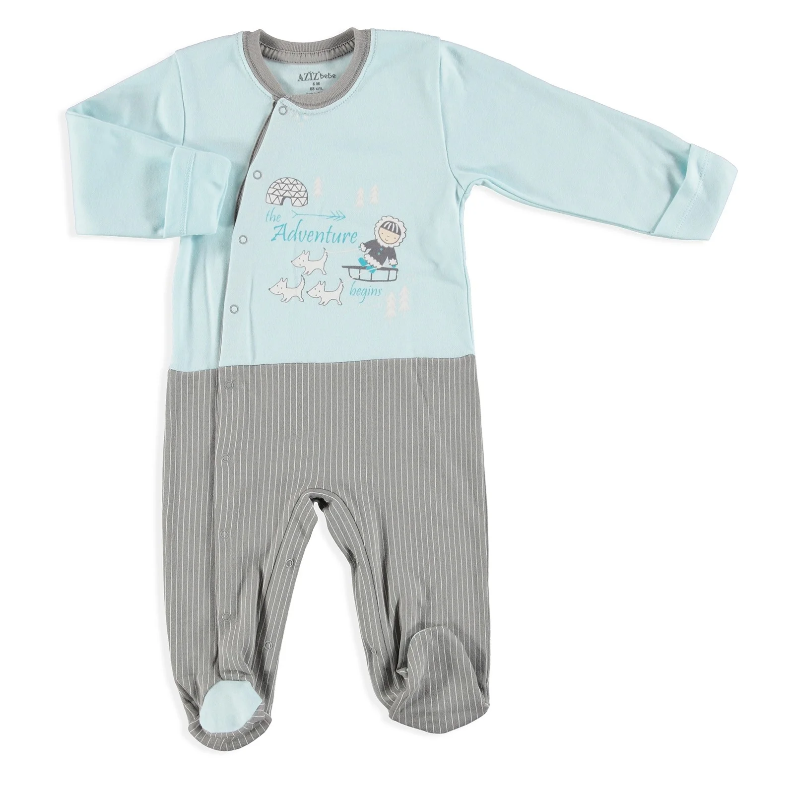 Комбинезон с длинными рукавами для маленьких мальчиков ebebek Aziz Bebe Adventure| |