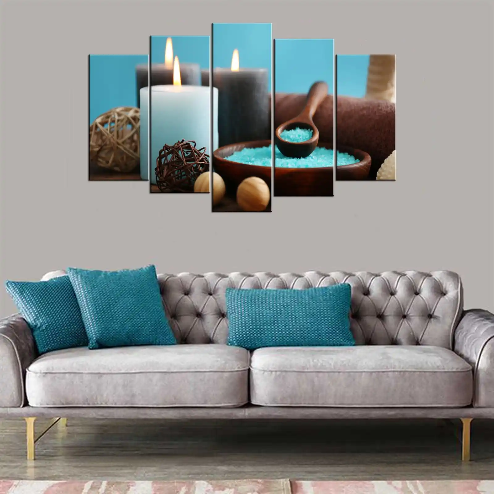 

Candles-5 PIECE PICTURE of MDF TABLE