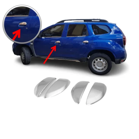 Хромированная дверная ручка для Dacia Duster для Renault Duster для Dacia Sandero Stepway из нержавеющей стали 4 шт. внешние аксессуары 2018-2019-2020-2021-2022