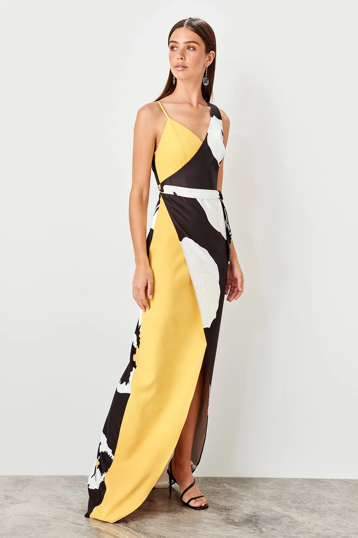 Trendyol/вечернее платье с цветочным узором TPRSS19AE0028 | Свадьбы и торжества