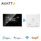 Умный термостат AVATTO с Wi-Fi, Беспроводной регулятор температуры для нагрева газового котла, работает с Alexa Google Home