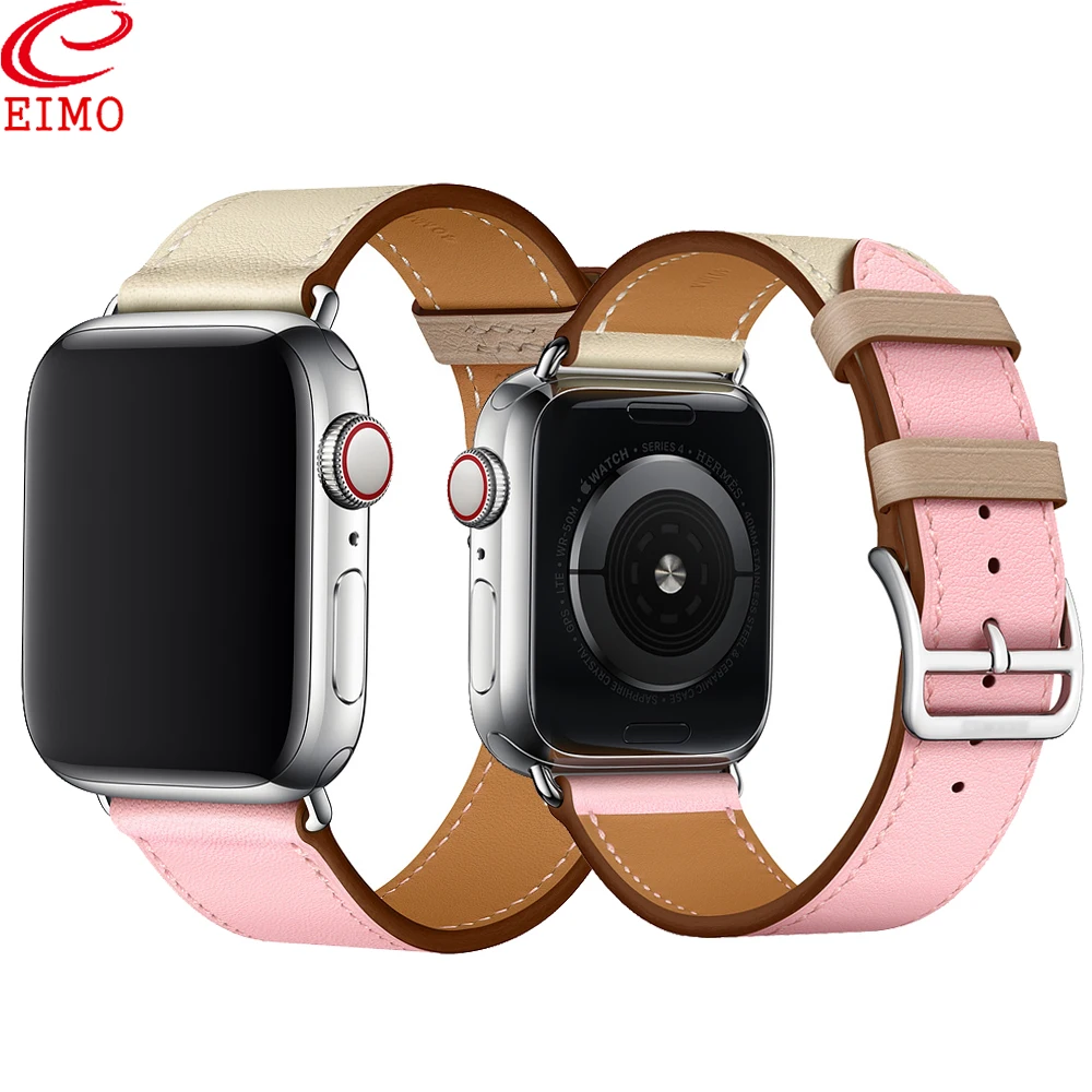 Ремешок EIMO для apple watch Band из натуральной кожи apple watch 4 3 38 мм iwatch band 42 мм 44 мм 40 мм одиночный походный браслет ремешок для часов