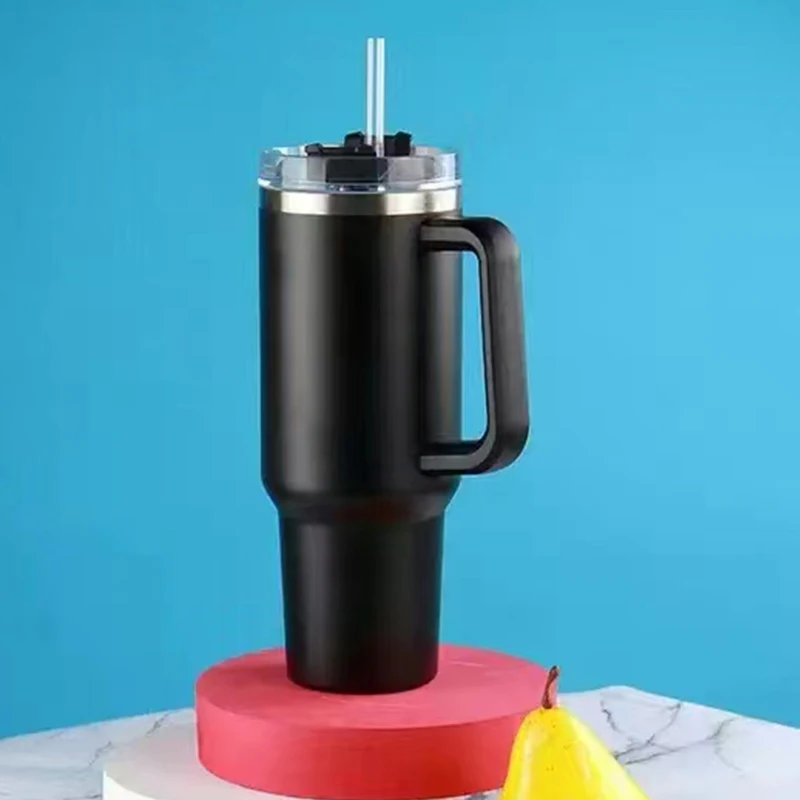 Бутылка для воды с ручкой 40 унций кофейная кружка принтом зеленых цветов и