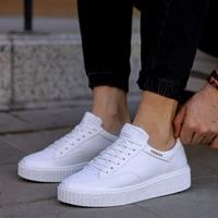 chekich sneakers for men white color non leather fall spring lightweight office wedding solid casual shoes running daily footwear orthopedic walking square detailed breathable odorless flexible comfortable ch017 v2