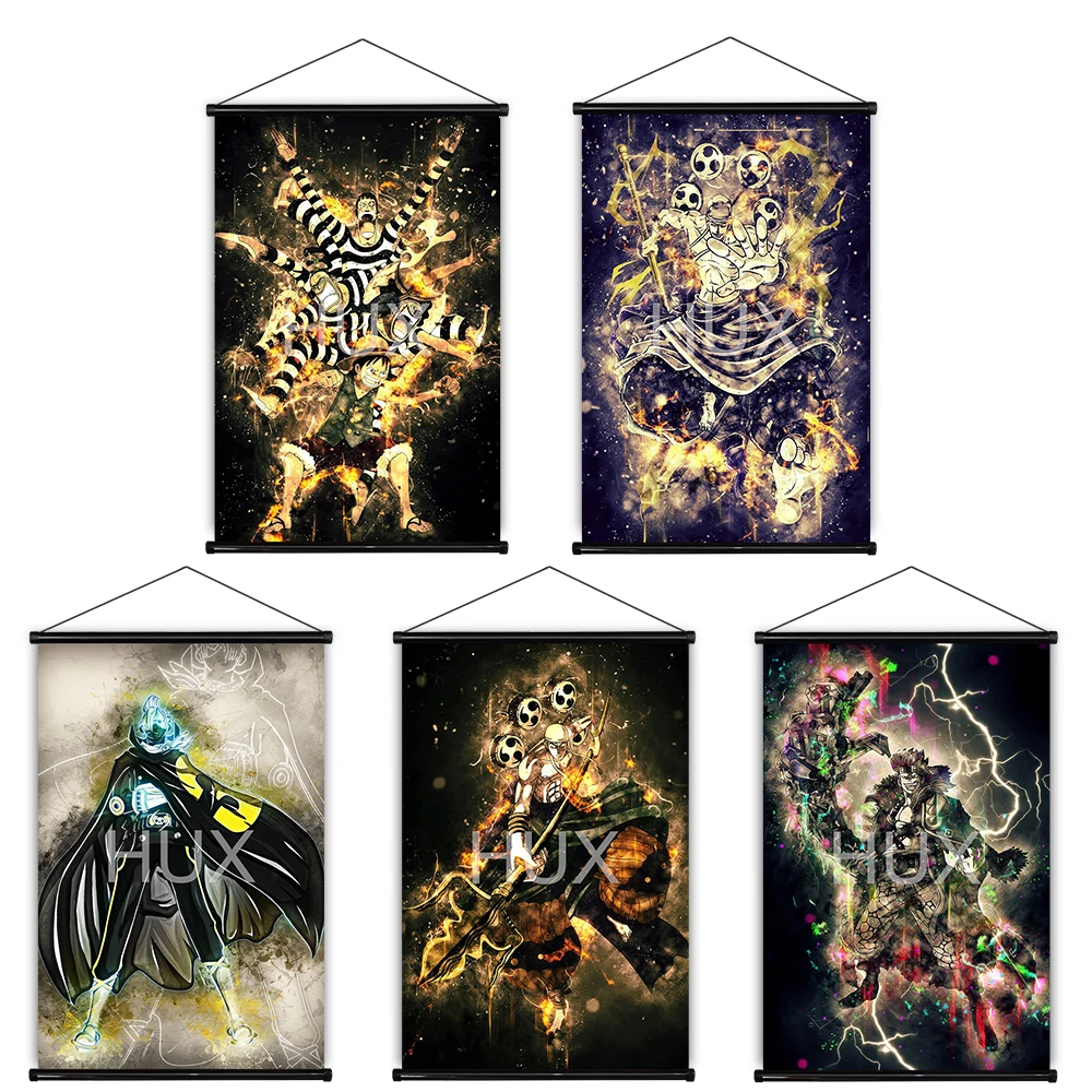 

Action One Piece Luffy A Collection Of Characters Canvas Painting Decoration Chambre Kids Pictures Prints Room Art Mural Gift