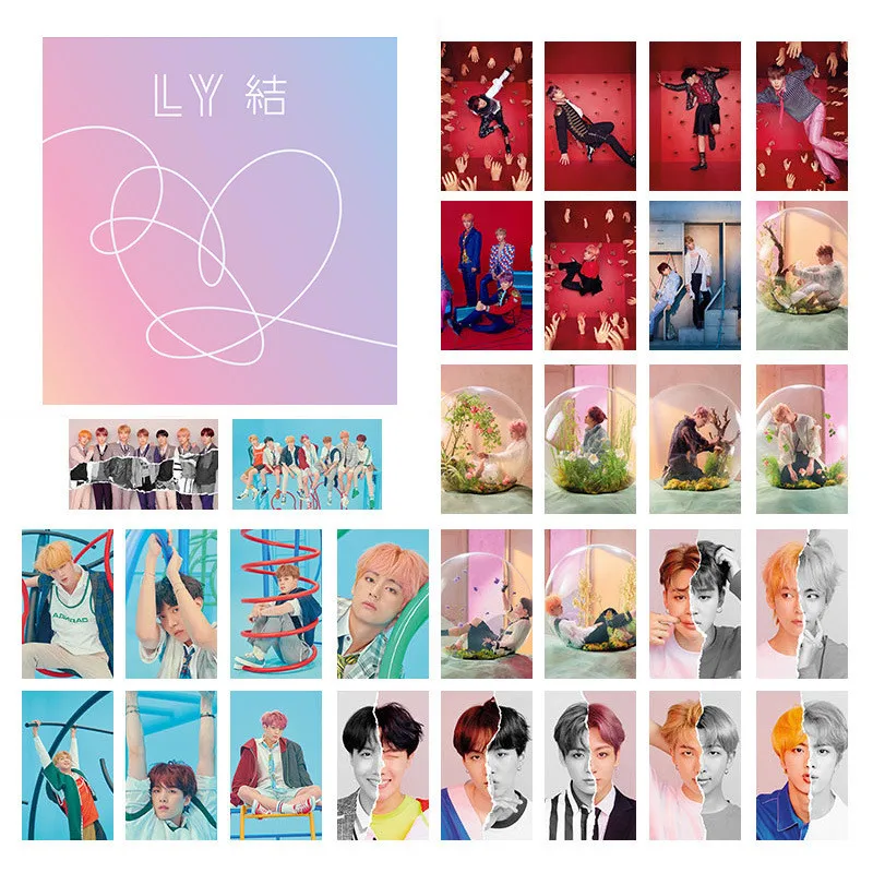 KPOP Bangtan Boys Wings Love Yourself ответ Tear Lomo карта Фотокарта плакат Soul Persona фото Jimin jin J-HOPE |