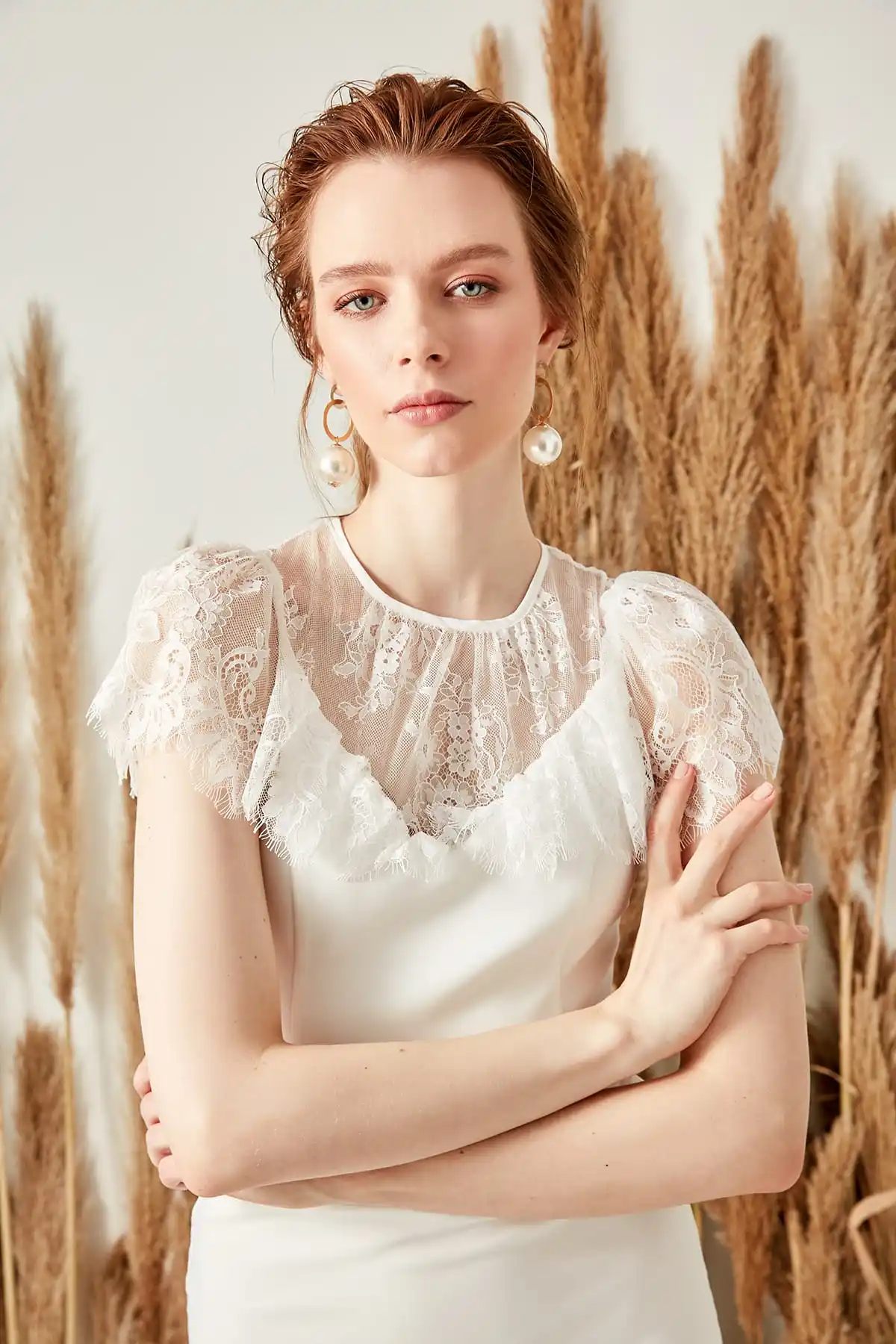 Кружевные детали Trendyol TPRSS19BB0348|Женские платья| |