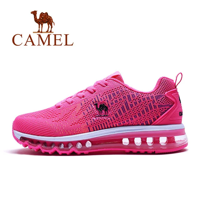 CAMEL/пара беговых кроссовок с воздушной подушкой; спортивные дышащие легкие кроссовки на платформе с амортизацией - Цвет: 664Red