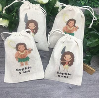 personalize any language luau girl and boy favor bags moana favor bags inspired customizable names bags hawaiian party