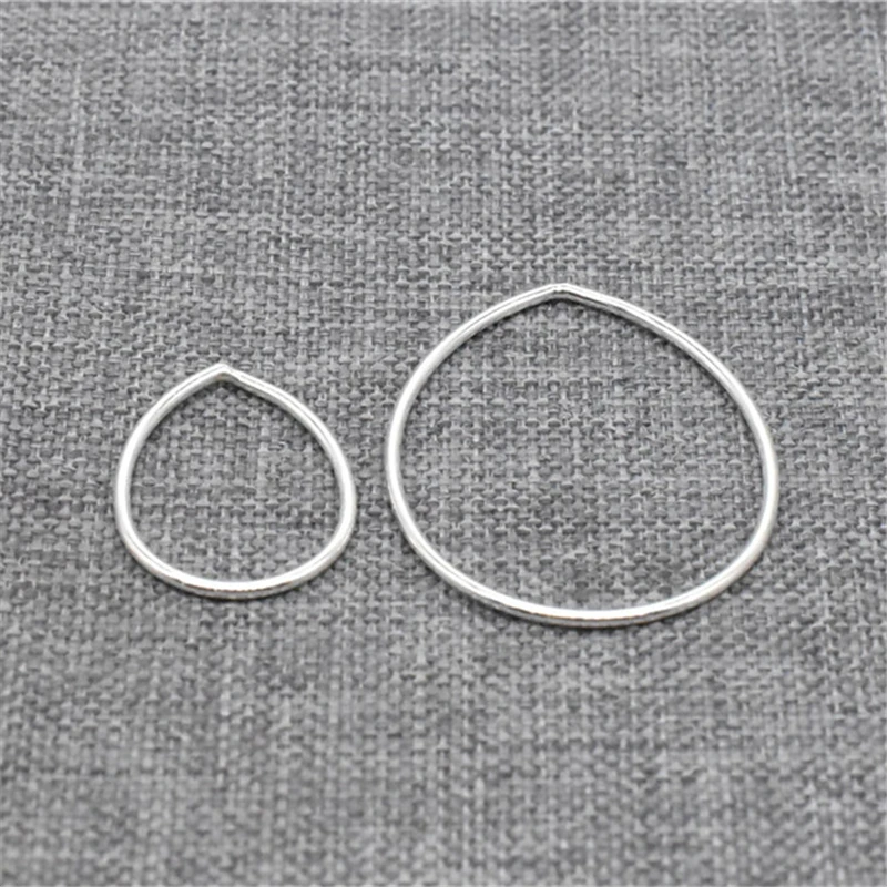 10pcs of 925 Sterling Silver Water Drop Jump Rings for Necklace Bracelet Earring