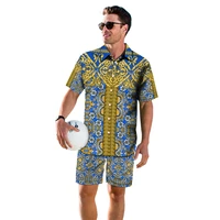 summer fashion baroque style 3d printed shirts for men novely hawaiian beach shorts set casual mens clothing suit