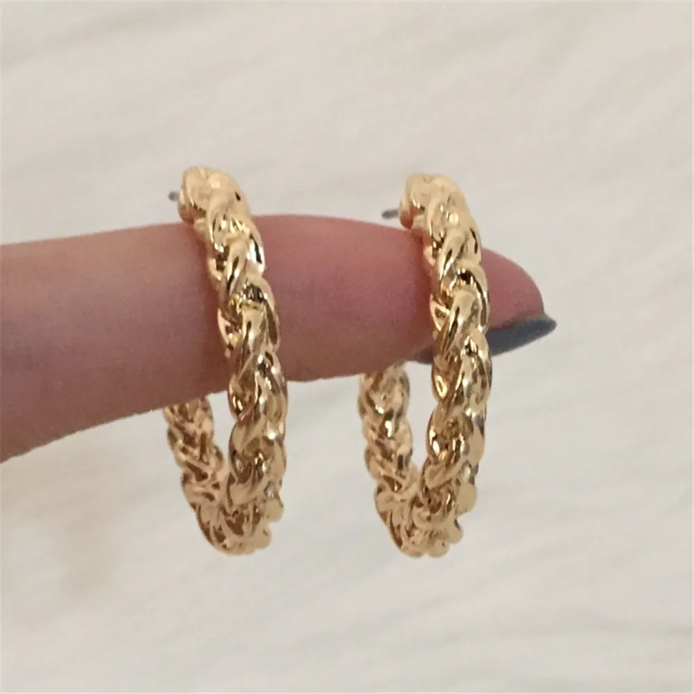 Новое поступление 2020 простые серьги в форме Φ серьги-кольца с золотым покрытием