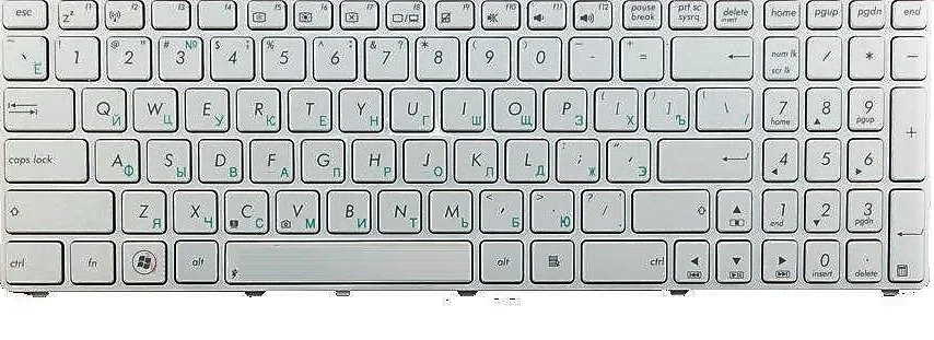 Клавиатура Asus K54LY белая Клавиатура Asus K54LY белая