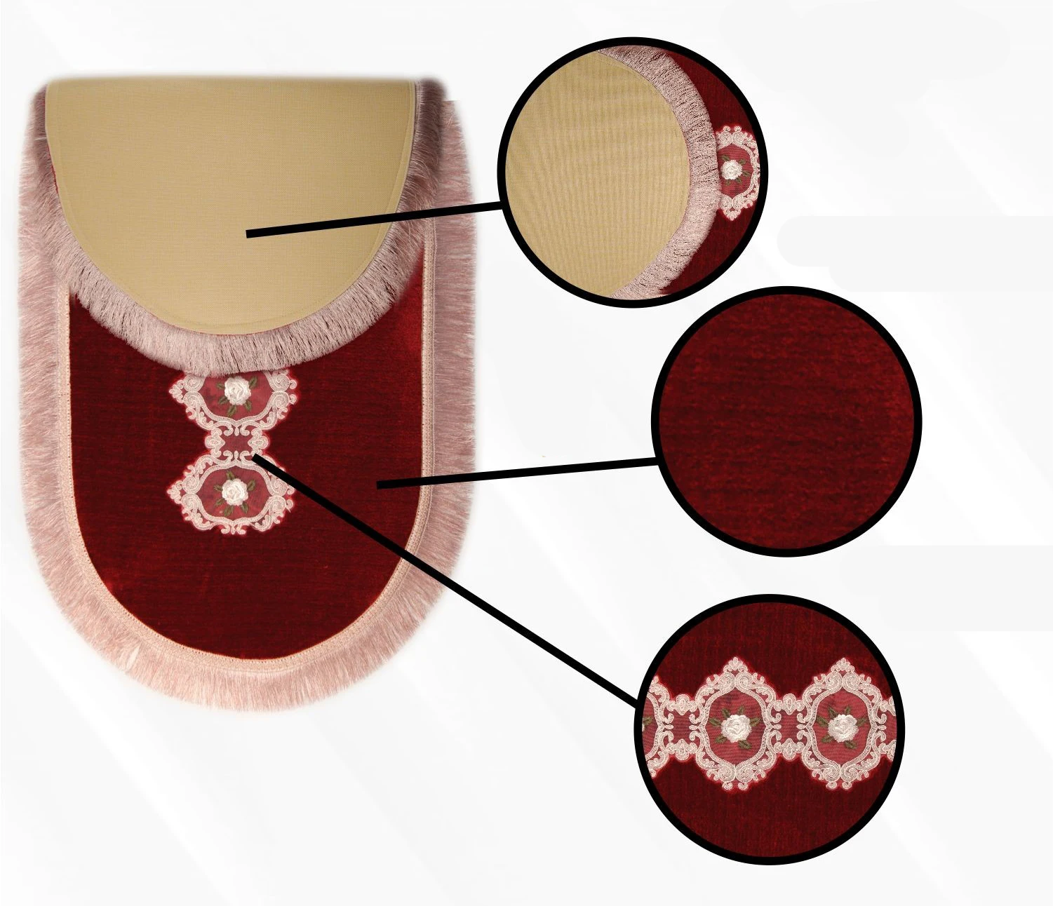 Offerte Bonny Home Shems Borgogna 6 Pezzi Set Di Cestini Per Biancheria E Set Di Tappetini Da Bagno Organizzatore Deposito Di Vestiti Sporchi E Tappeti Da Bagno