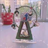 anime attack on titan wings of liberty rotatable ferris wheel desktop decor stand model plate toy cosplay fans collection gift