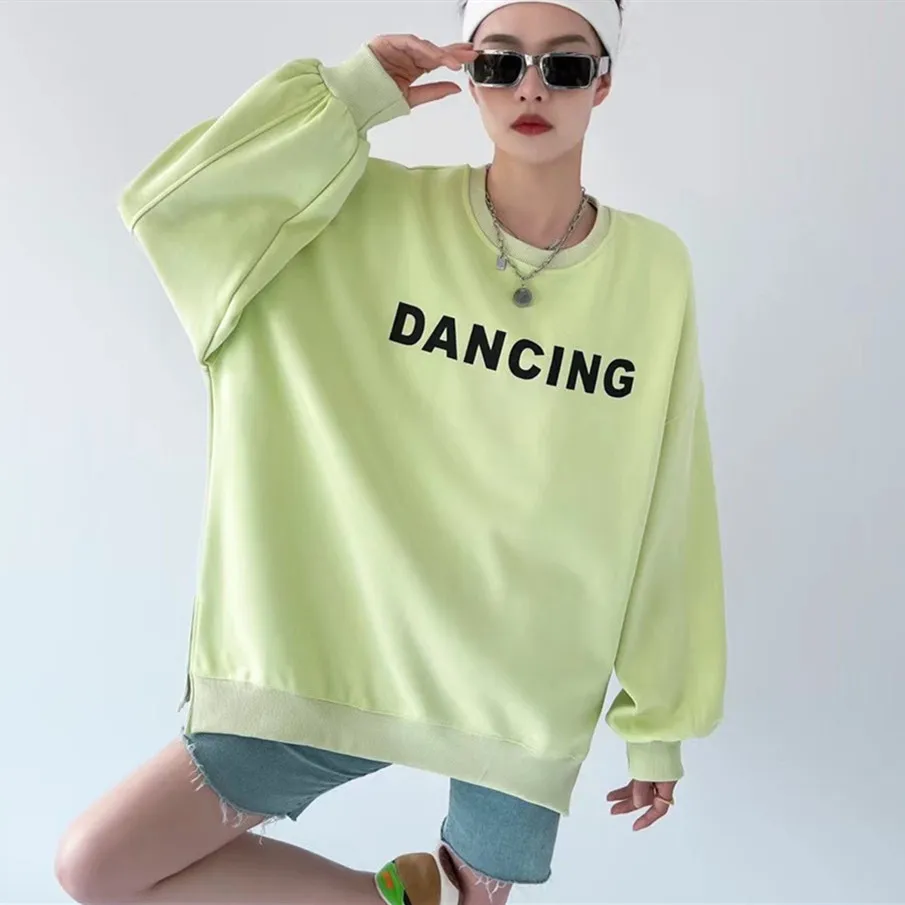 

2022 Woman's Plus Size Basic Athletic Sweatshirt Short Front Back Long Simple Crew Neck Casual Sweatcoat Oversized