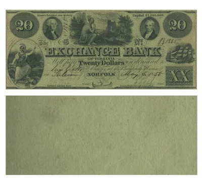 20 долларов 1858 США штат Виргиния Норфолк копия арт. 19-15750 - купить по выгодной цене |