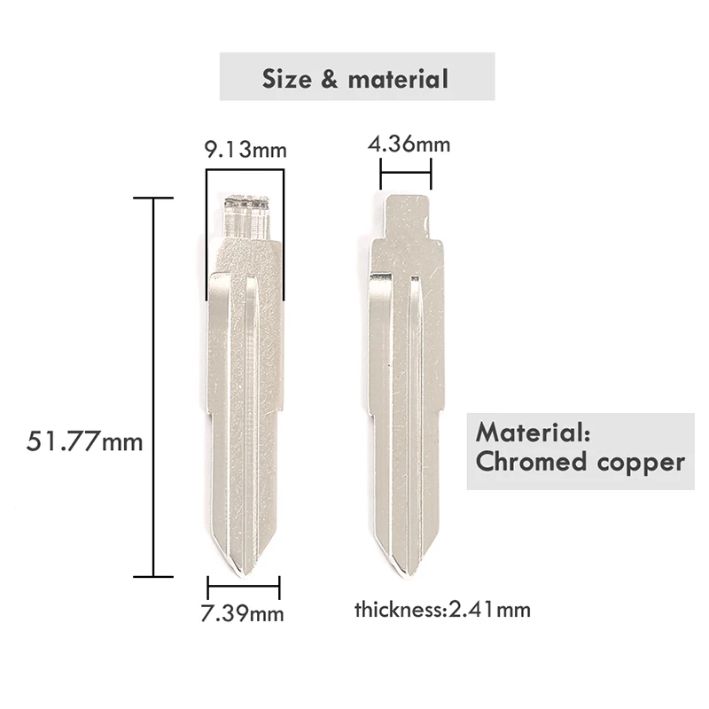 EASYGUARD replacement spare uncut Blank Key blade for releasing steering wheel lock #03 chromed copper 3pcs/pack | Автомобили и