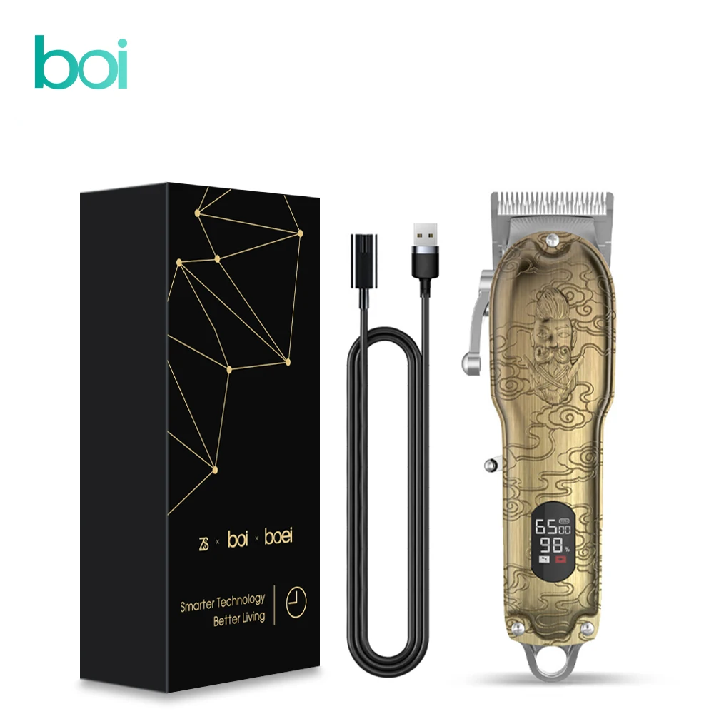 Мужская машинка для стрижки волос Boi профессиональный триммер из нержавеющей
