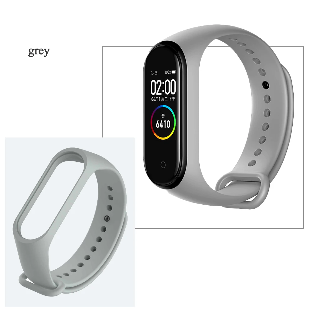 Для Xiaomi mi band 3 4 ремешок mi Band 3 4 ремешок Спортивные Силиконовые часы браслет на запястье mi band 3 ремешок аксессуары умный Браслет