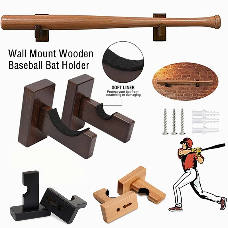 Display Holder Rack Portable Wall Mount Stand Softball Bat H