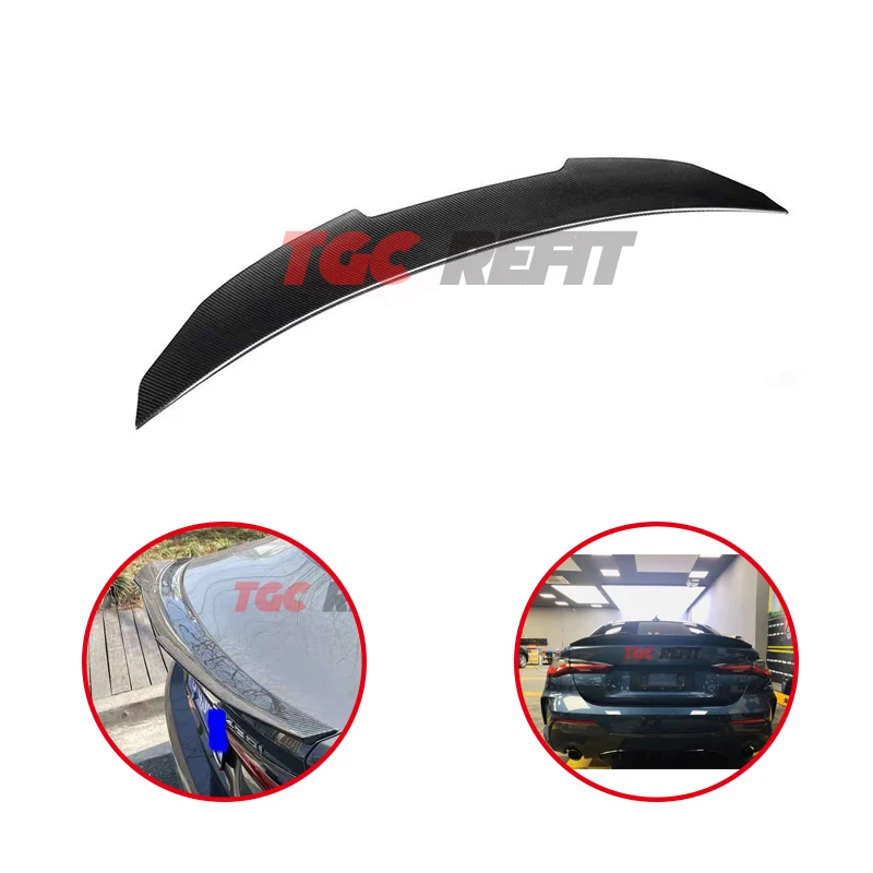 

Real Carbon Fiber Rear Tail Wing Trunk Lip Spoiler Car Products Exterior Parts For Bmw 4 Series G22 G23 M4 Style