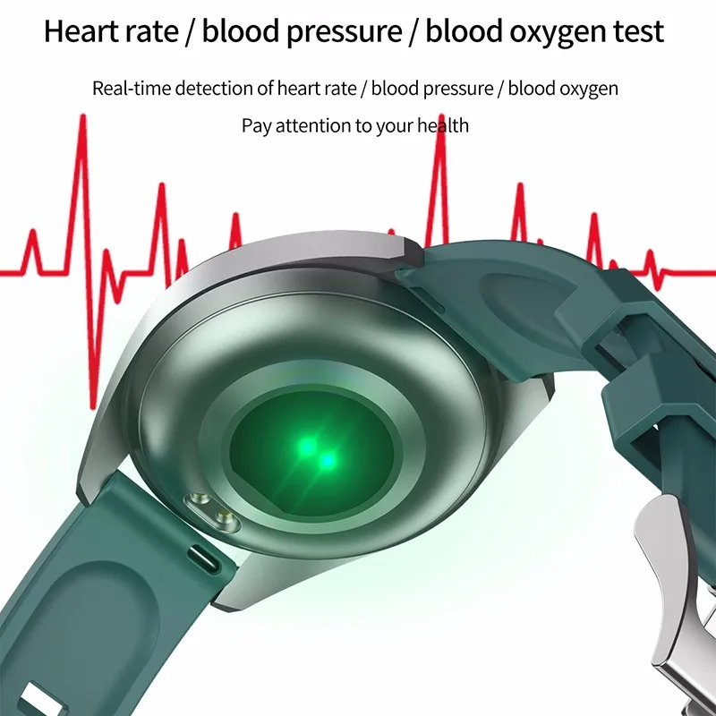 Мужские и женские умные часы IP67Waterproof круглый экран измерение артериального