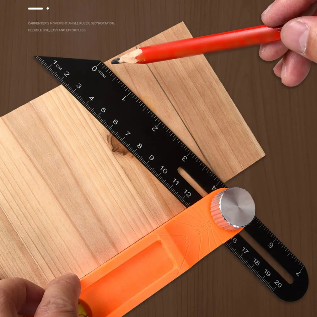

Activity Angle Ruler Protractor Horizontal Sliding T-Bevel Square Carpenter Measuring Tape Multi Angle For Carpentry Tools
