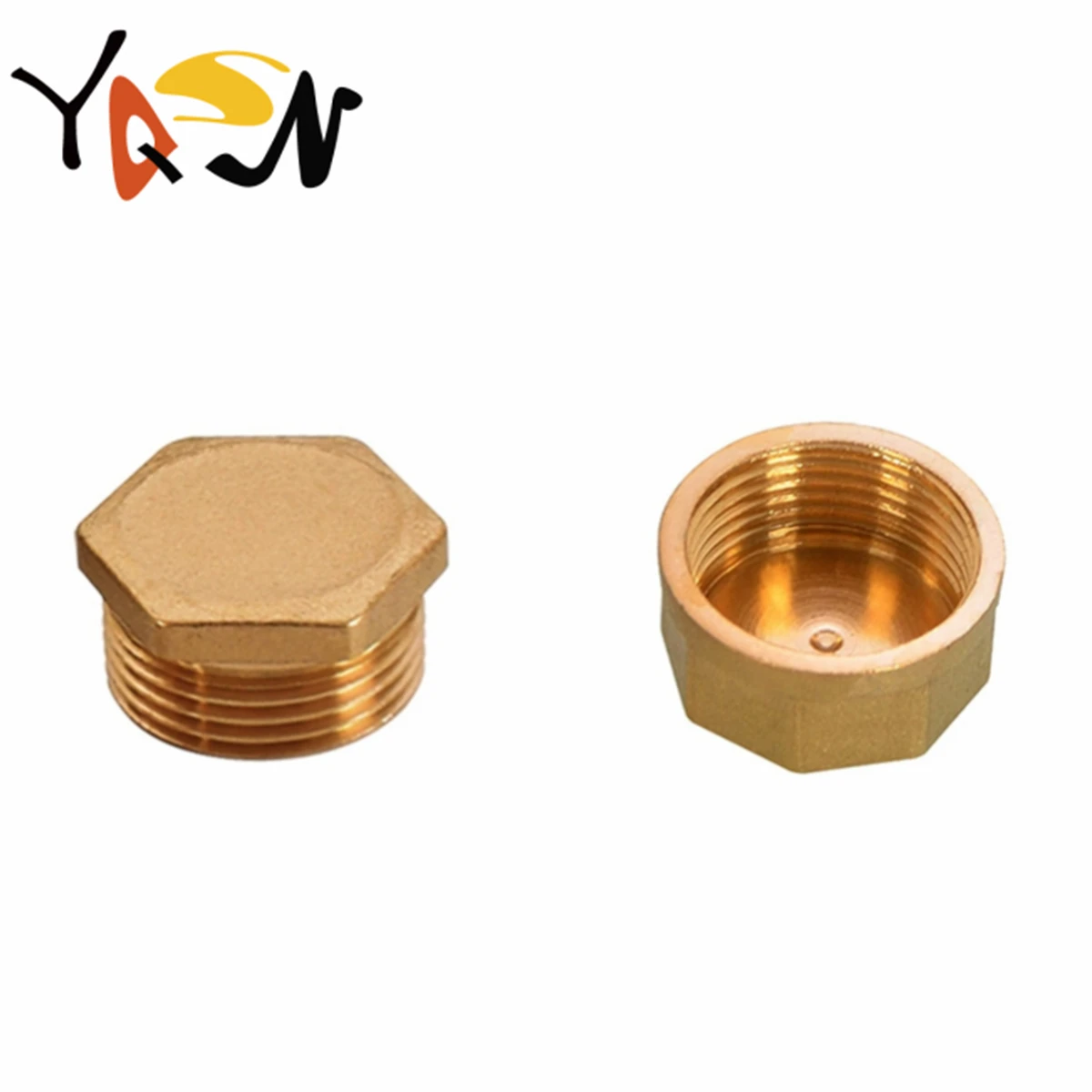 

1PC 1/8" 1/4" 3/8" 1/2" 3/4" 1" BSP Male/Female Thread Brass Pipe Hex Head Brass End Cap Plug Fitting Coupler Connector Adapter