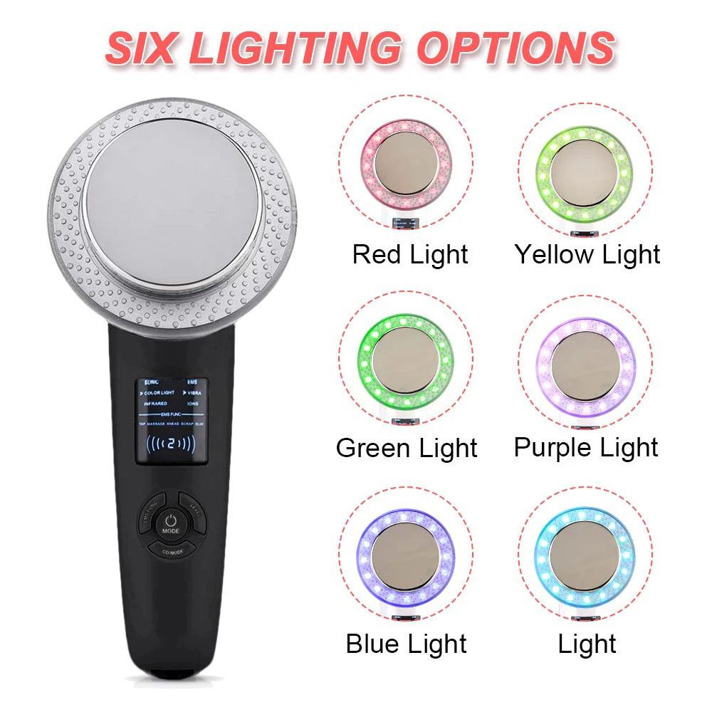 Goede 6 In 1 Body Afslanken Massager Led Light Ems Infrarood Ultrasone Body Massager Apparaat Vet Brander Cavitatie Gezicht Schoonheid Massager