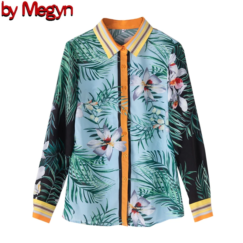 2020 Женская модная подиумная блуза винтажные женские рубашки с цветочным принтом