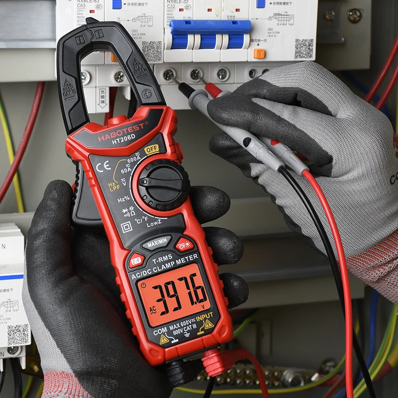 Цифровой профессиональный мультиметр-зажим тестер тока и напряжения True RMS