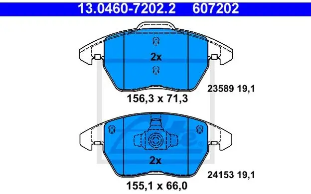 Ели комплект колодок переднего тормоза (4 шт.) для PEUGEOT 208 307 3008 308 207 RCZ мини CITROEN C4 |