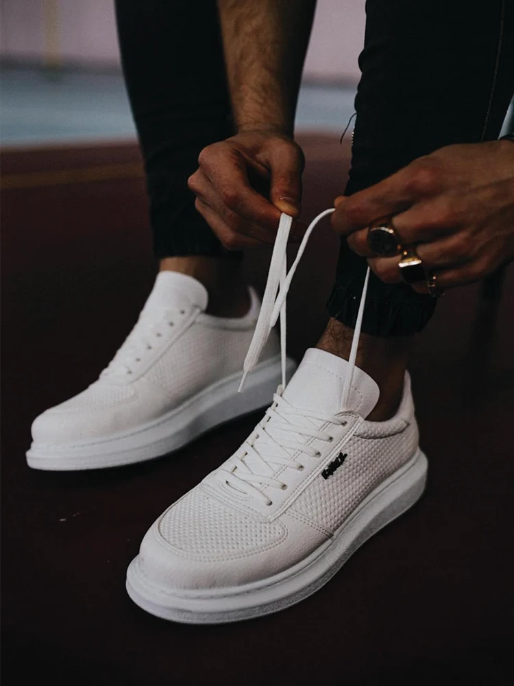 Knack Yüksek Taban Günlük Ayakkabı 042 Beyaz Şık Tasarım Shoes Men's Sports New Model Casual Stylish