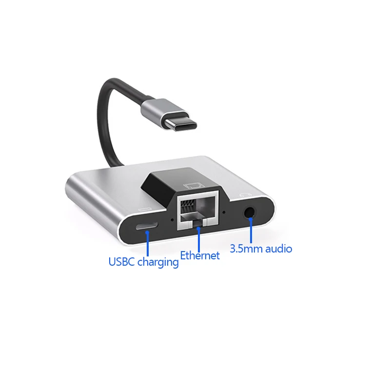 OTG محول USB إيثرنت ل USB C إلى RJ45 إيثرنت LAN شبكة سلكية 100mbs محول لنوع c ميناء الهاتف المحمول