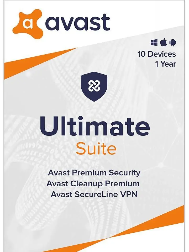 

AVAST ULTIMATE 2021 - FOR 10 DEVICES - 1 YEAR - INCLUDES VPN - DOWNLOAD