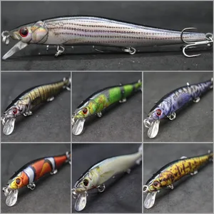 Рыболовная приманка wLure Minnow, жесткая, приманка плотная, медленно Тонущая, Джеркбейт, Реалистичная, с рисунком из натуральной кожи, HM262S