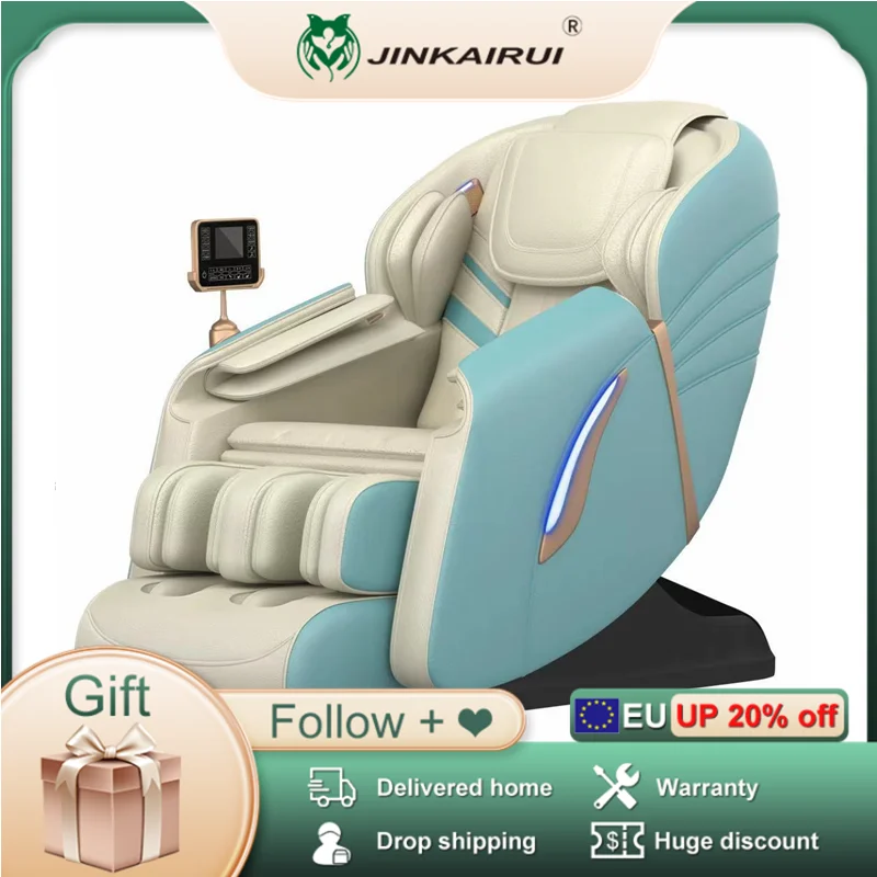 

Jinkairui Full Body 4d Zero Gravity Electric Price Leather Parts Luxury Heating Massage Chair Jade Massage Head Touch screen
