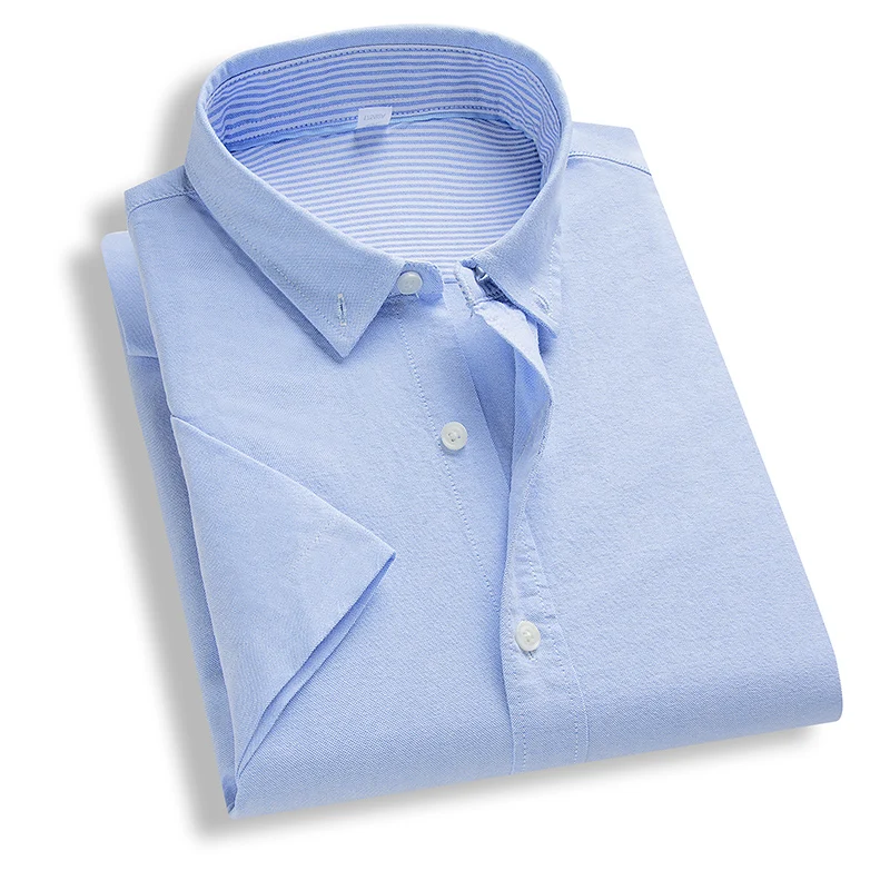New Hot Fashion Casual Pure Cotton Oxford Mens Shirts White Long Sleeve Chemise Homme Slim Fit Male Fashion Design Blouse 2022