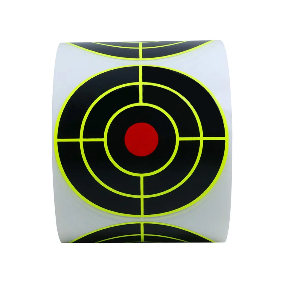 100pcs Splatter Target Stickers Roll 3&quot Inch Adhesive Reactive Targets for Shooting BB Pellet Airsoft Guns |