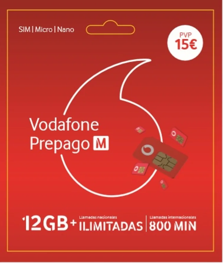 SIM-карта VODAFONE promago M 12 Гб + ilimadas ESPAÑA (800 мин. Международная скорость) роуминговая