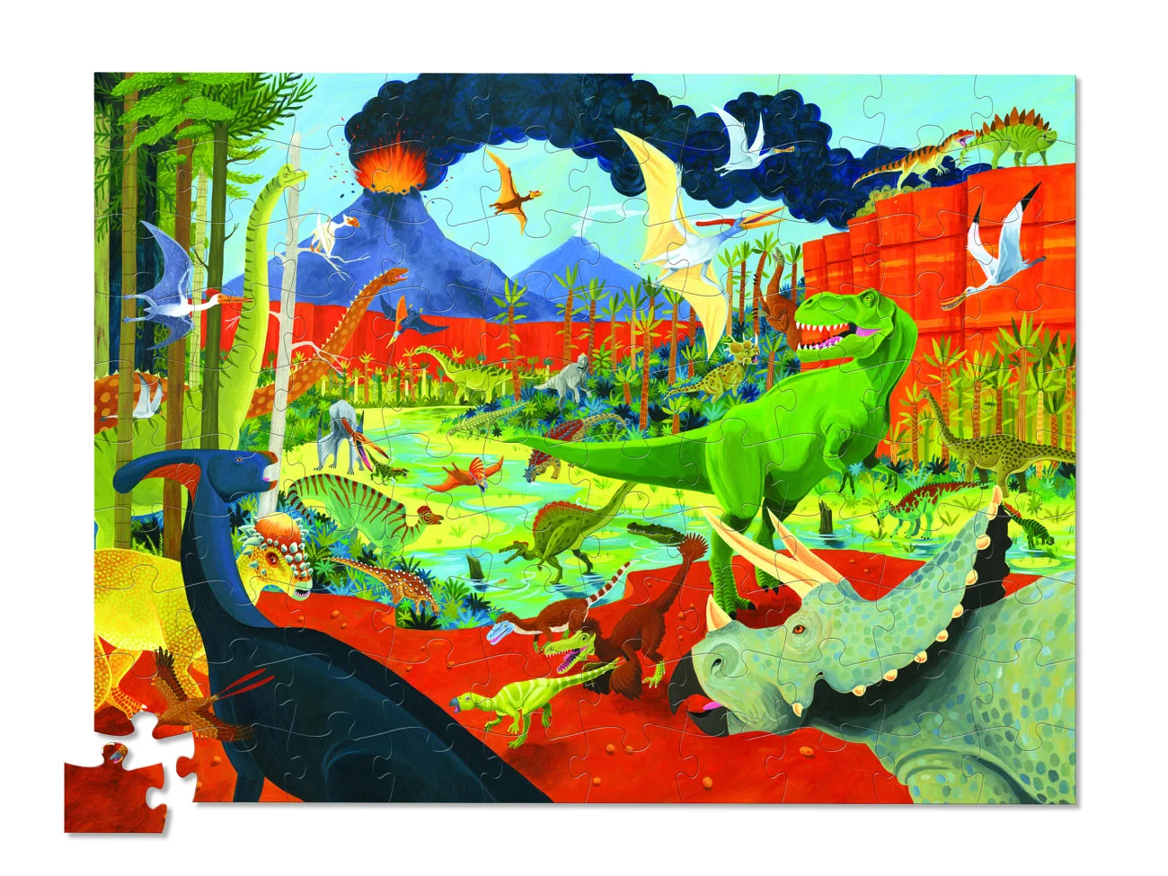 Пазл Crocodile Creek 100 деталей Динозавры &quot36 Животных&quot (4054-1) | Игрушки и хобби