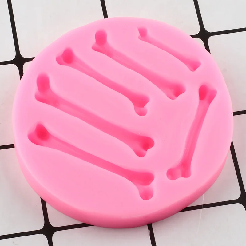 Хэллоуин Кости силиконовые формы торт кайма для мастики декоративные