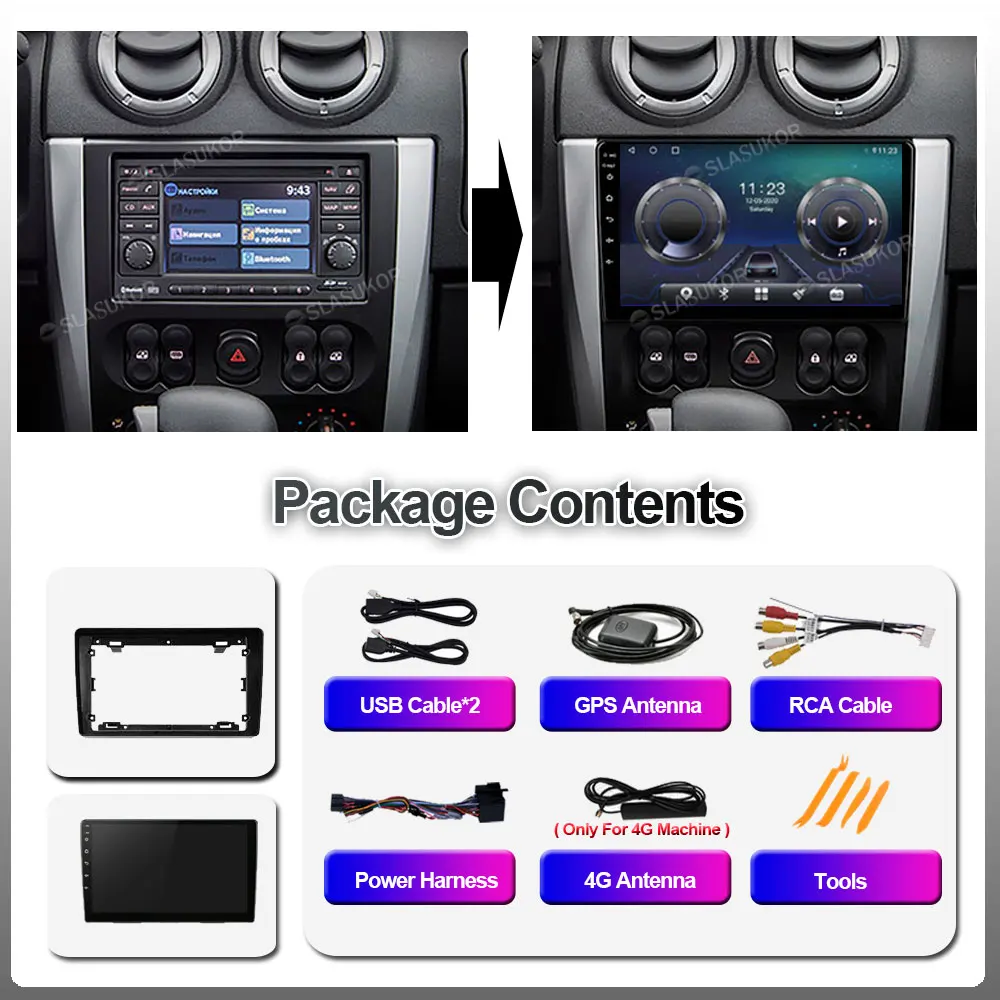9 дюймов 8G + 128G Android 11 Автомагнитола для NISSAN Micra March Versa Note Livina Almera латио Sunny Juke 2014 - 2018