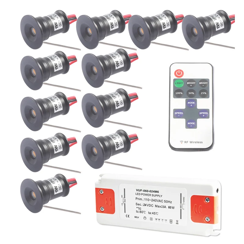 

Приглушаемый светодиодный мини-светильник 12 В для помещений + Тонкий драйвер + стандартная потолочная лампа 1 Вт