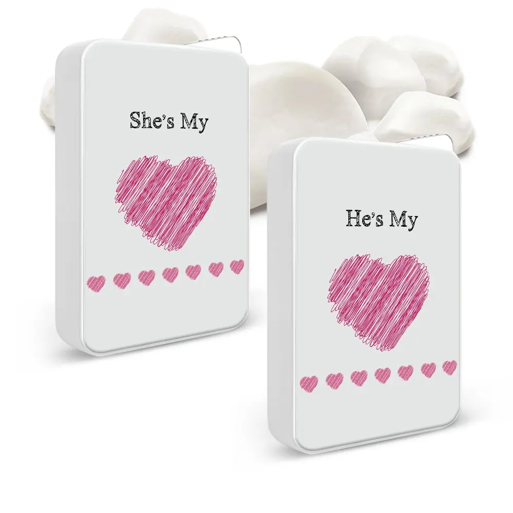 

Персонализированная белая металлическая зажигалка Dual O My Heart