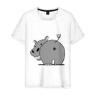 Мужская футболка хлопок Бегемот
